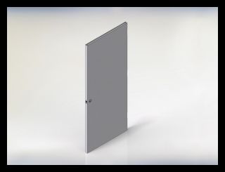Ceco DBP090011 Commodity Polystyrene, 18 Ga. A60 Galvanneal Steel, 3'0" x 7'0", Flush Door, Closer Blocking, Govt. Cyl Knob Lock Prep x 2-3/4" Backset (2-1/8" Diameter Face Hole), B Series, Republic Locations,