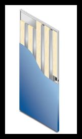 Ceco D000053 Medalion, 18 Ga. Cold Rolled Steel, 3'0" x 7'0", Flush Door, Left Hand, Standard Closer Reinforcement (14 gauge), Govt. 86 Edge