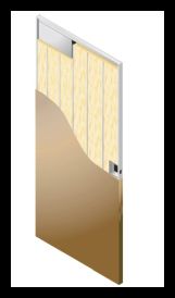 Ceco D003145 Trio-E, 18 Ga. A60 Galvanneal Steel, 3'0" x 7'0", Flush Door, Right Hand, Standard Closer Reinforcement (14 gauge), Govt. 86 Edge