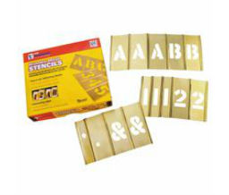C.H. Hanson 337-10074 C.H. Hanson® Brass Stencil Letter & Number Sets - 4" Character Size