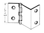 Selby CNH98NP Nickel Plated Reversible Overlay&Flush Specialty Hinge - 1 Pr.