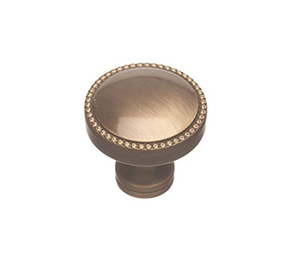 Colonial Bronze 175-19 Traditional 1-1/4" Diameter Solid Brass Cabinet Knob, Satin Black