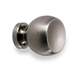 Colonial Bronze 182-20 Midcentury 1" Diameter Solid Brass Cabinet Knob, Light Statuary Bronze