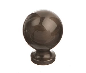Colonial Bronze 196-M19 Traditional 1" Diameter Solid Brass Cabinet Knob, Matte Satin Black