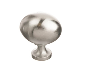 Colonial Bronze 198-15B Traditional 1" x 1-1/4" Diameter Solid Brass Oval Cabinet Knob, Pewter