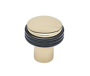 Colonial Bronze 377-CU Contemporary 1-1/4" Diameter Solid Brass Cabinet Knob, Polished Copper
