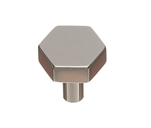 Colonial Bronze 532-26D Contemporary 1-1/2" HEX Diameter Solid Brass Cabinet Knob Straight Post, Satin Chrome