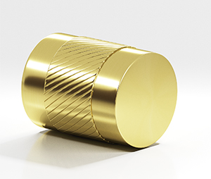 Colonial Bronze 549-15B Knurled 1" Diameter Solid Brass Cabinet Knob Diamond Knurl Banded, Pewter