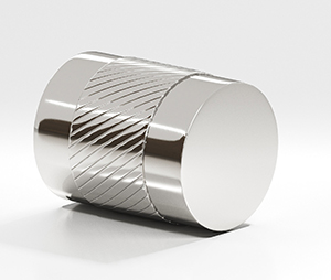 Colonial Bronze 550-MSCU Knurled 1-1/4" Diameter Solid Brass Cabinet Knob Diamond Knurl Banded, Matte Satin Copper