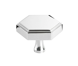 Colonial Bronze 628-CU Contemporary 1-1/2" HEX Diameter Solid Brass Cabinet Knob, Polished Copper