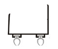 Combo 100A 30 PR 30" Length Door Bottom with Double Vinyl Seal - Mill Finish Aluminum - Poly Wrapped