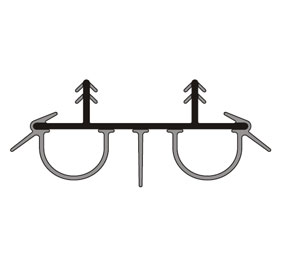 Combo 267 31-3/4 BK 31-3/4" Length Door Bottom with Wide Bulb & Kerf PVC Seal - Brown Color - Bulk