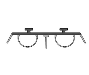 Combo 9009V 36" Replacement Dual-Durometer PVC Seal - Black