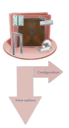 Double Wood Door and Metal Frame Unit