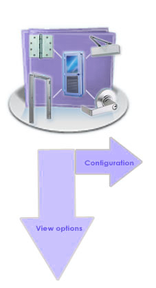 Quick Combination Single Stile & Rail HG Half Glass / Half Louver