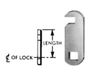 Compx NLC7008-2C Disc Tumbler Cam - Straight Hook Cam, 1 1/2" - 1 Each