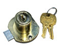 Compx NLC8704KA415-3 Cabinet Lock - Disc Tumbler Deadbolt Lock - Bright Brass, KA 415 - 1 Each