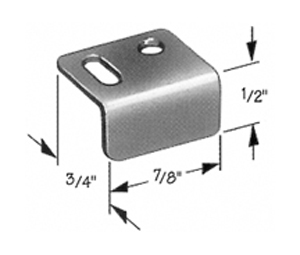 Compx TLSP101-BN Strike Plate - Bright Nickel, use with: Timberline Cam, Deadbolt or Wardrobe Locks