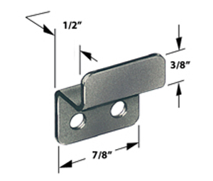 Compx TLSP256 Strike Plate - Black, use with: Timberline Cam or Deadbolt Locks