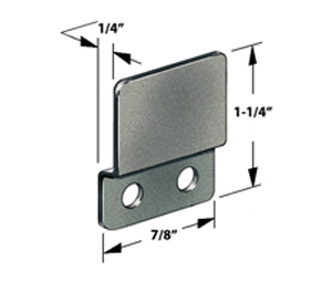 Compx TLSP258-BN Strike Plate - Bright Nickel, use with: Double Door Locks