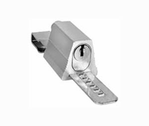 Compx NLC8140KA101-26D Showcase Door Lock - Satin Chrome Finish - 1 Each