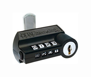 Compx NLD8030KA120-BLK Keyless Combination Cam Lock - DualAxess, KAMKD 120 - 1 Each