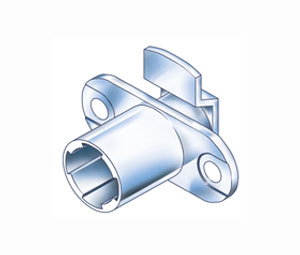 Compx TLCB080 Cabinet Cam Lock - Horizontal Mount, 90º Rotation - 1 Each