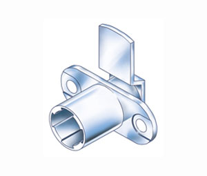 Compx TLCB083 Cabinet Cam Lock - Horizontal Mount, 90º Rotation - 1 Each