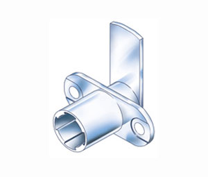 Compx TLCB084 Cabinet Cam Lock - Horizontal Mount, 90º Rotation - 1 Each