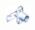 Compx TLCB094 Cabinet Cam Lock - Vertical Mount, 90º Rotation - 1 Each