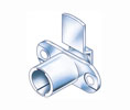Compx TLCB183 Cabinet Cam Lock - Horizontal Mount, 180º Rotation - 1 Each