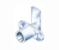Compx TLCB184 Cabinet Cam Lock - Horizontal Mount, 180º Rotation - 1 Each