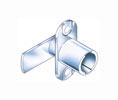 Compx TLCB194 Cabinet Cam Lock - Vertical Mount, 180º Rotation - 1 Each