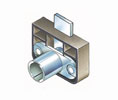 Compx TLCB281 Deadbolt Lock - Horizontal Mount, 3/4” Long Cylinder