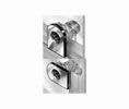 Compx TLCB301 Bore Style Glass Door Lock - Lock Body - Horizontal Mount, Bright Nickel - 1 Each