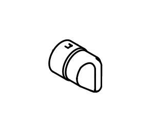 Corbin Russwin 585F79 618 Slotted button for CL3393, Bright Nickel