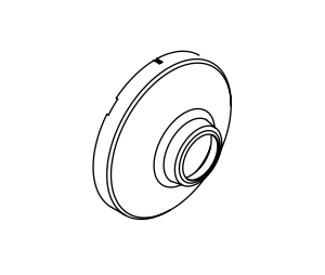 Corbin Russwin 678F25 606 Rose for CL3300 Series Cylindrical Locksets, Satin Brass