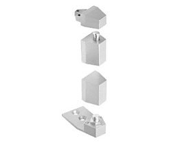 CRL 0P27NHA 3/4" Offset Reversible Pivot Set Flush with Frame Face - Satin Aluminium