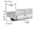 CRL 17VRA36 35-3/4" "U" Shape Door Bottom - Aluminum