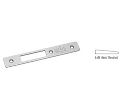 CRL 18220AL Left Hand Beveled Faceplate for MS1853H Series Hook Throw Deadlocks - Aluminum