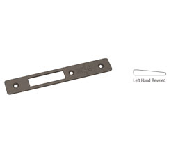 CRL 18220DU Left Hand Beveled Faceplate for MS1853H Series Hook Throw Deadlocks - Dark Bronze