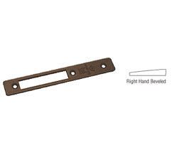 CRL 18310DU Right Hand Beveled Faceplate for MS1853 Series Long Throw Deadlocks - Dark Bronze