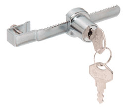 CRL 2040 Randomly Keyed Sliding Glass Door Lock - Chrome