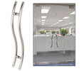 CRL 24SLPBS 24" Extra Length Left Handed "S" Ladder Style Back-to-Back Pull - Brushed Stainless
