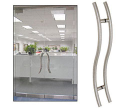 CRL 48SRPBS 48" Extra Length Right Handed "S" Ladder Style Back-to-Back Pull - Brushed Stainless