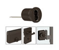 CRL 2CHDU Rim Cylinder Housings for Small Format Interchangeable Cores - Black Bronze