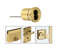 CRL 2CHPB Rim Cylinder Housings for Small Format Interchangeable Cores - Polished Brass