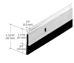 CRL 33N1A36 36" Aluminum Door Bottom with Neoprene Sweep - Aluminum