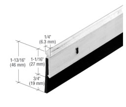CRL 33N1A48 48" Aluminum Door Bottom with Neoprene Sweep - Aluminum