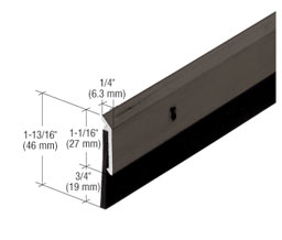CRL 33N1D48 48" Aluminum Door Bottom with Neoprene Sweep - Dark Bronze Anodized